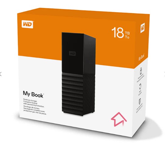 WD 18TB My Book Desktop External HDD WDBBGB0180HBK