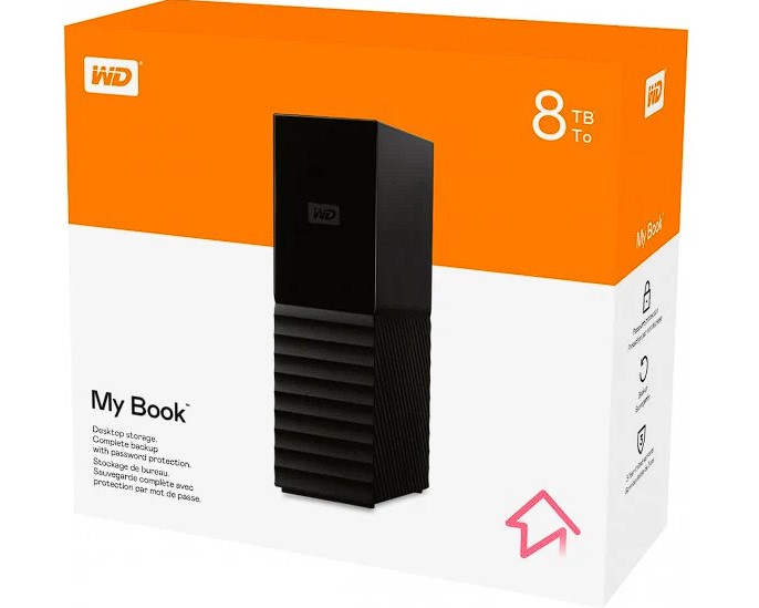 WD 8TB My Book Desktop External HDD WDBBGB0080HBK