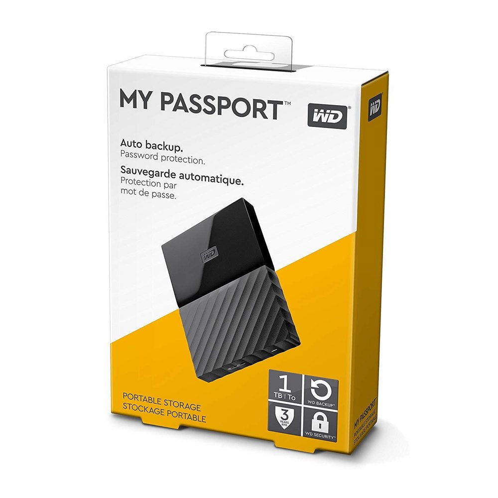 WD 1TB My Passport Portable 2.5" USB HDD