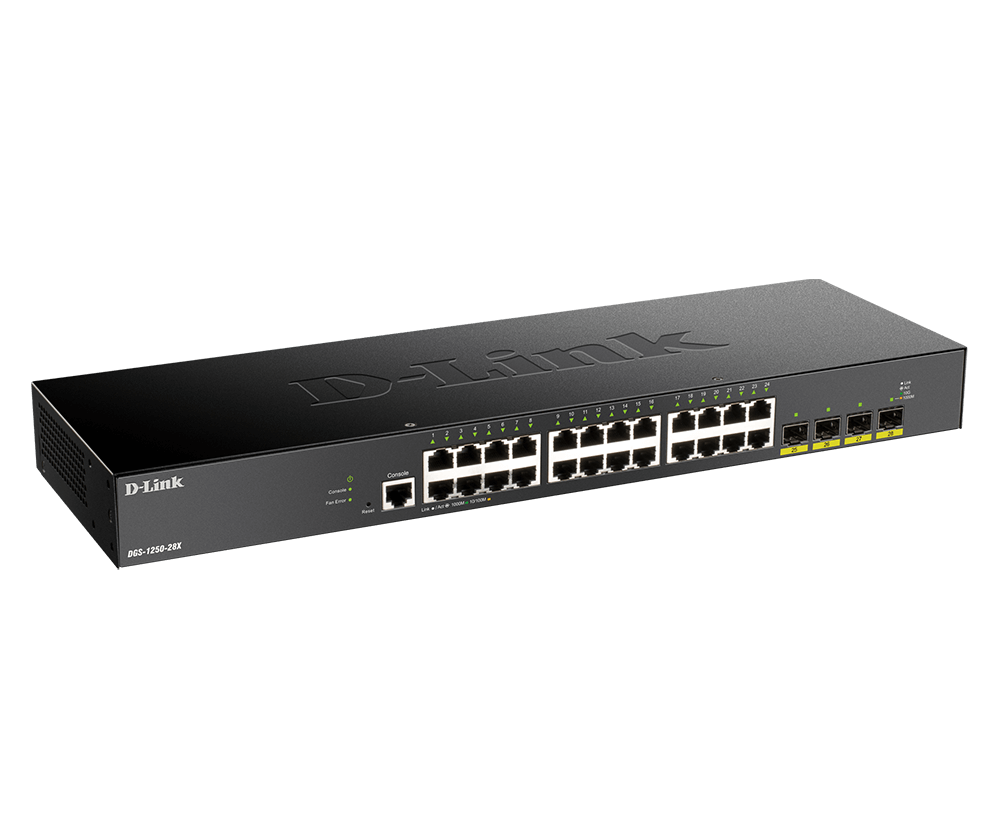DLink DGS-1250-28X 1000MBPs Smart Switch 
