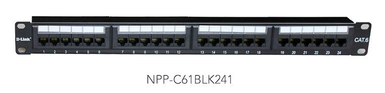 DLink CAT6 24P Panel NPP-C61BLK241