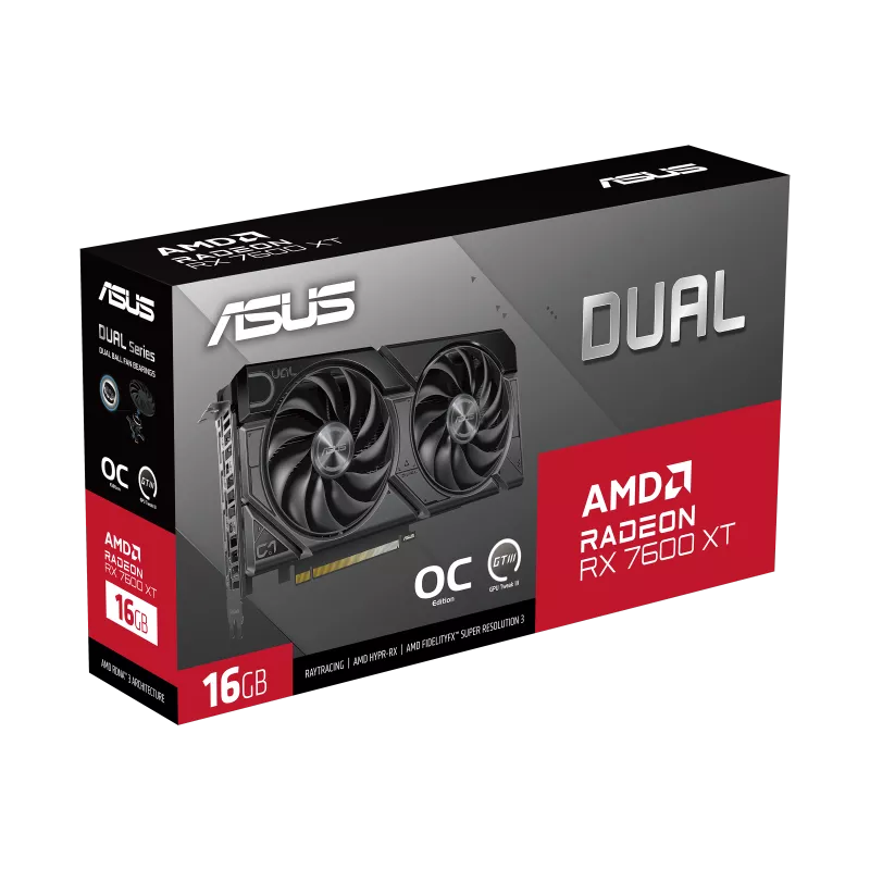 RX7600XT Asus Radeon 16GB OC DUAL-RX7600XT-O16G