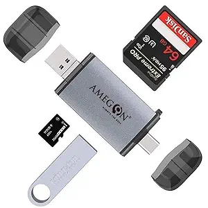 Amegon Multi Card reader USB C & USB AMST17