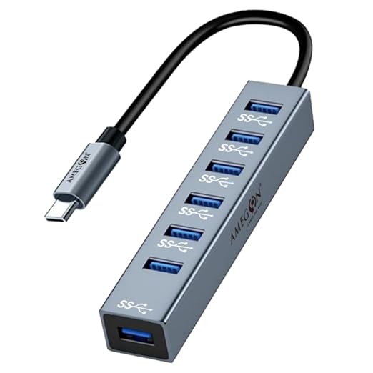 Amegon USB-C to 8 in 1 Multifunction Hub AMUH07C