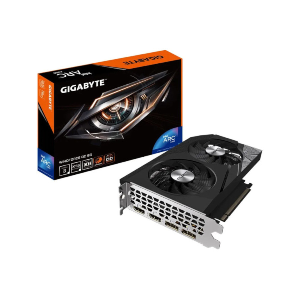 Gigabyte Intel ARC A380 WindForce OC 6GB GDDR6 Dual Fan Graphic Card