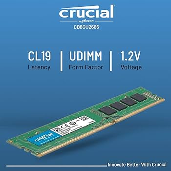 Crucial DDR4 8GB 2666 Mhz Desktop