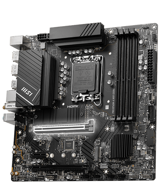 MSI PRO B760M-A WIFI DDR4 Board