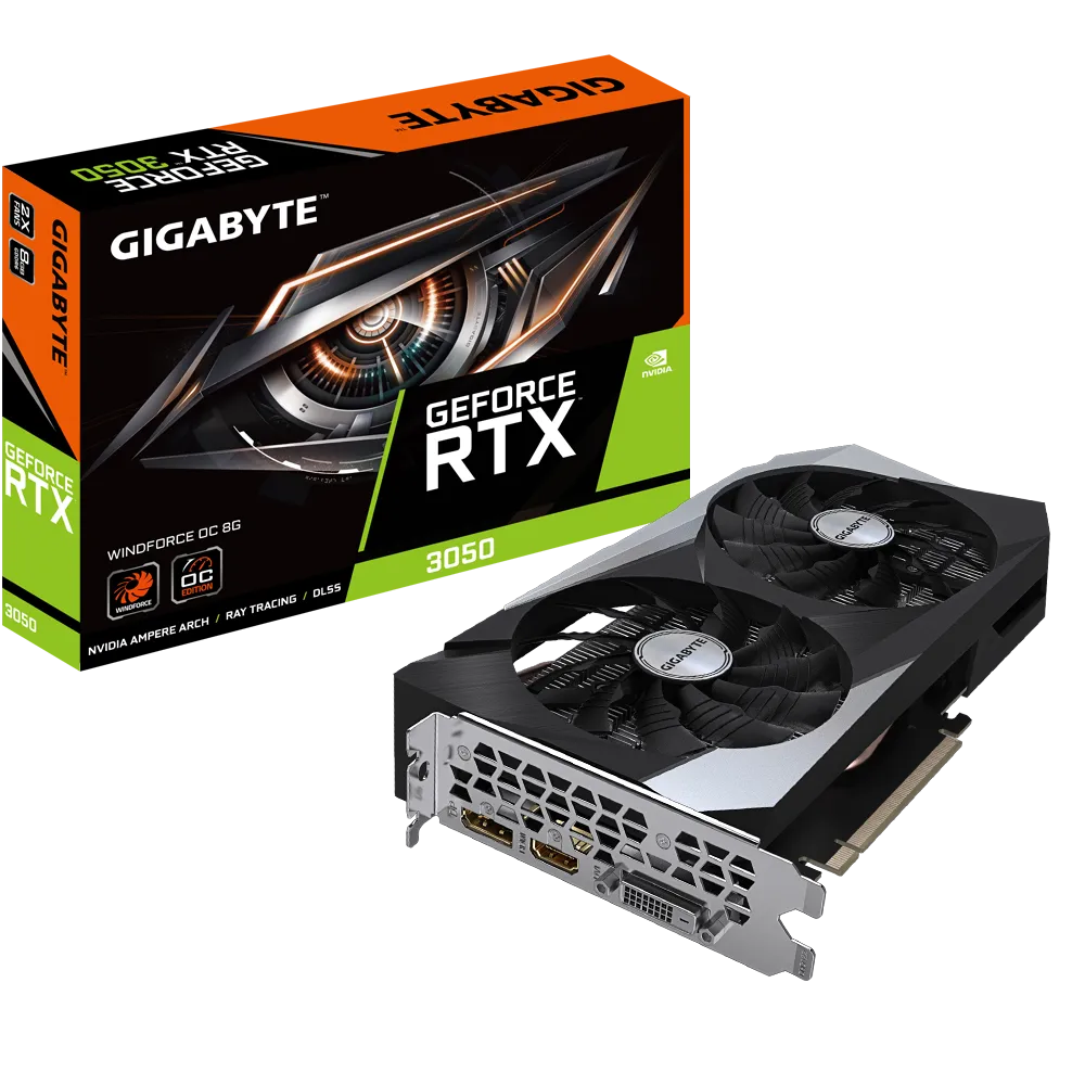 RTX3050 8GB Gigabyte WindForce OC DDR6 GV-N3050WF2OC-8GD