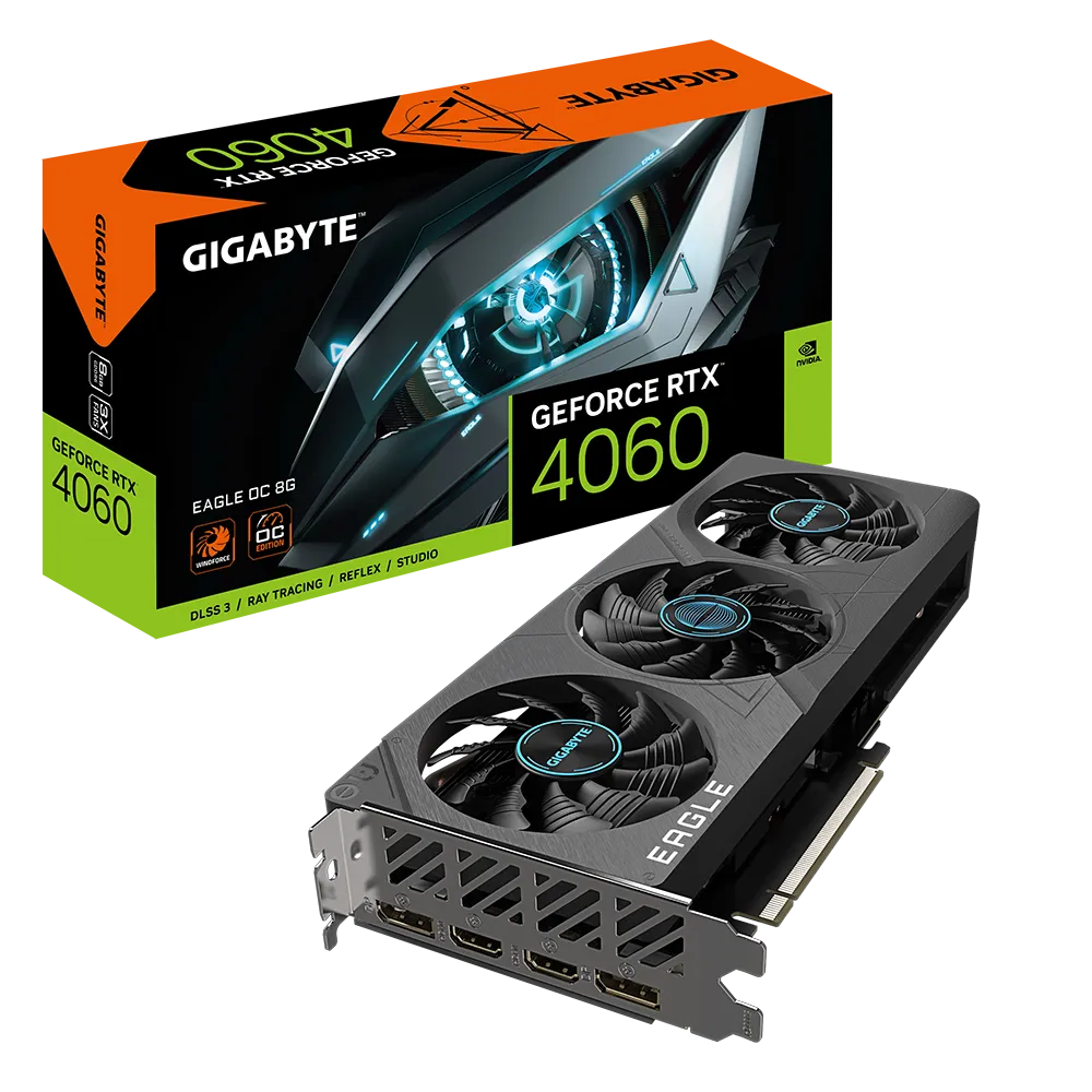 RTX4060 Gigabyte EAGLE OC 8GB DDR6 GV-N4060EAGLE OC-8GD