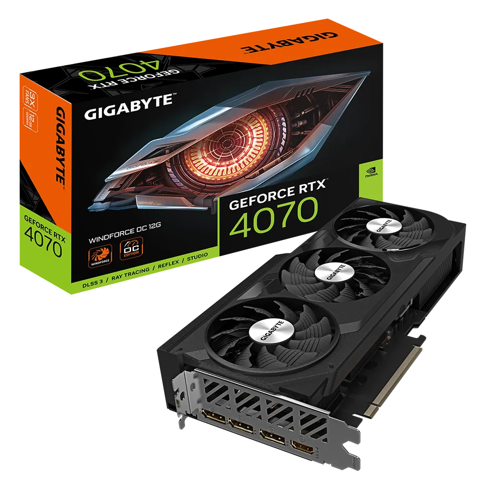 RTX4070 Gigabyte WindForce OC 12GB DDR6 GV-N4070WF3OC-12GD