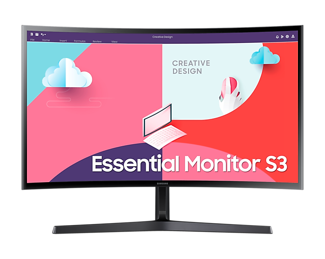 Samsung 24" Curved VA Panel LS24C366EAWXXL Monitor