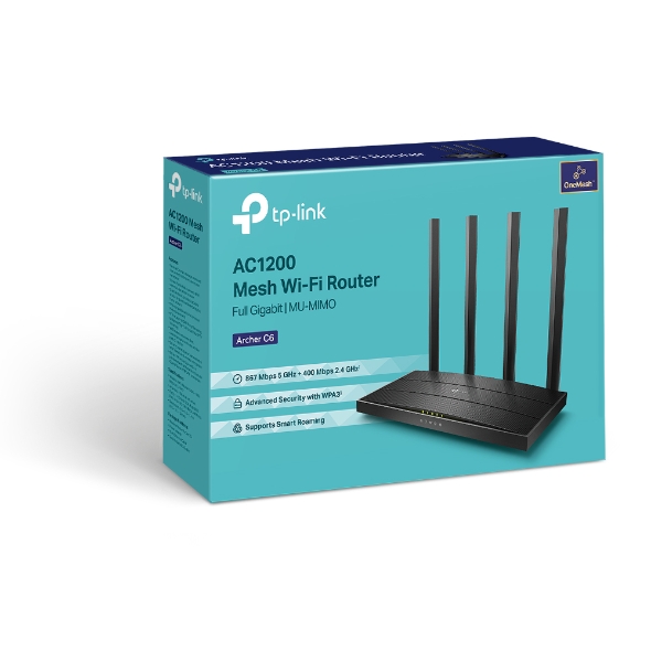 TP-Link Archer C6 AC1200 Wi-Fi Gigabit Router