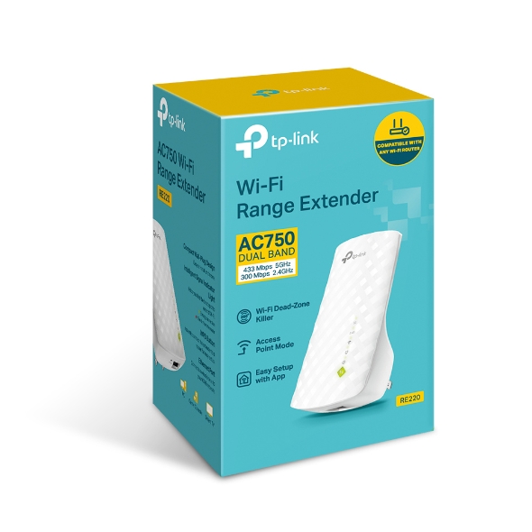 TP-Link RE220 AC750 Mesh Wi-Fi Range Extender